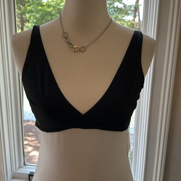 NWT Andie Swim, The Belmar Bikini Top, Medium, Black - Picture 4 of 9